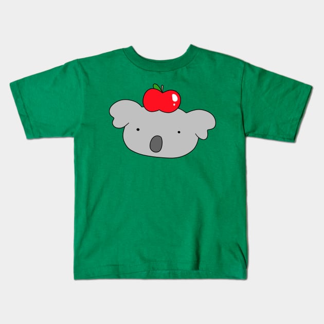 Apple Koala Face Kids T-Shirt by saradaboru